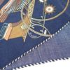 HERMES  361422S  Schal Marineblau Kaschmir/Seide Damen