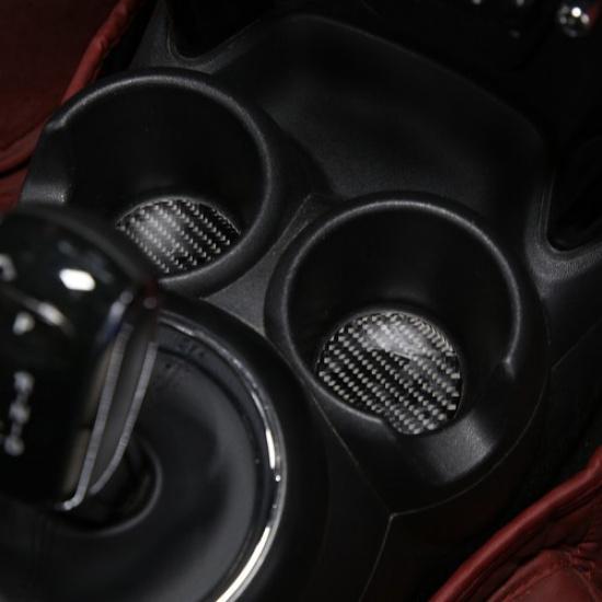 Carbon Interior inner Door Handle Bowl Cover Trim For BMW Mini Cooper 14-21