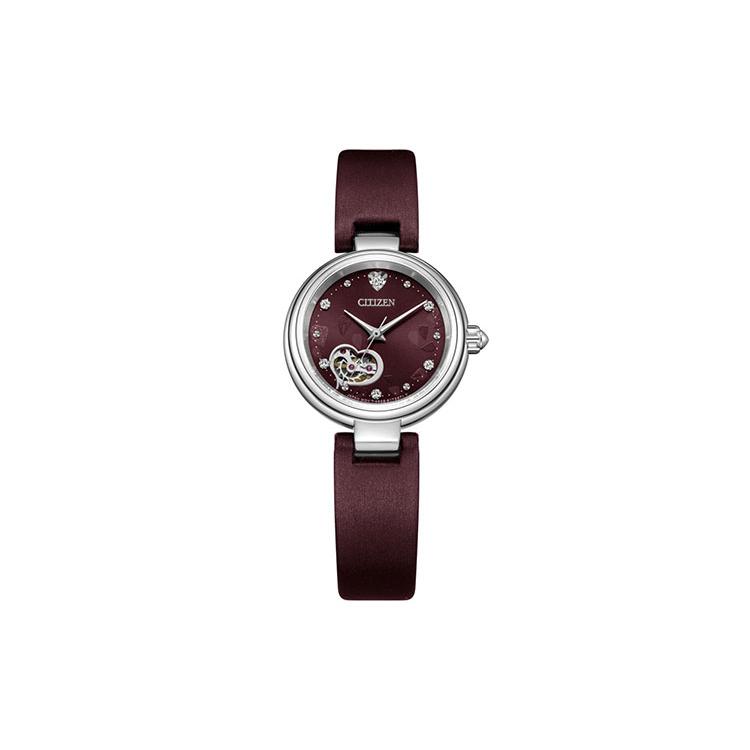 CITIZEN 100m Water Resistant Mechanical Movement Leather Strap Watch Women s Watch Purple Watch Dial PR1021-15X