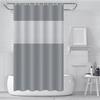 3D Splicing Peva Shower Curtain, Waterproof Bathroom Curtain Bathroom Curtain Without Punching Holes Thickened With Hook