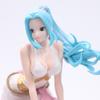 Girl Nefeltari Vivi Princess Blue Long Haired Dress Ver. PVC Action Figures  Vivi Nami Luffy Collectibles Model Toys