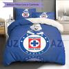 Cruz Azul Pattern Bedding Home Decoration Birthday Gift (1 * duvet cover + 2 * pillowcase, without core)