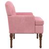 Two Seater with Button Tufting Pink 111 X 65 X 79 Cm Velvet