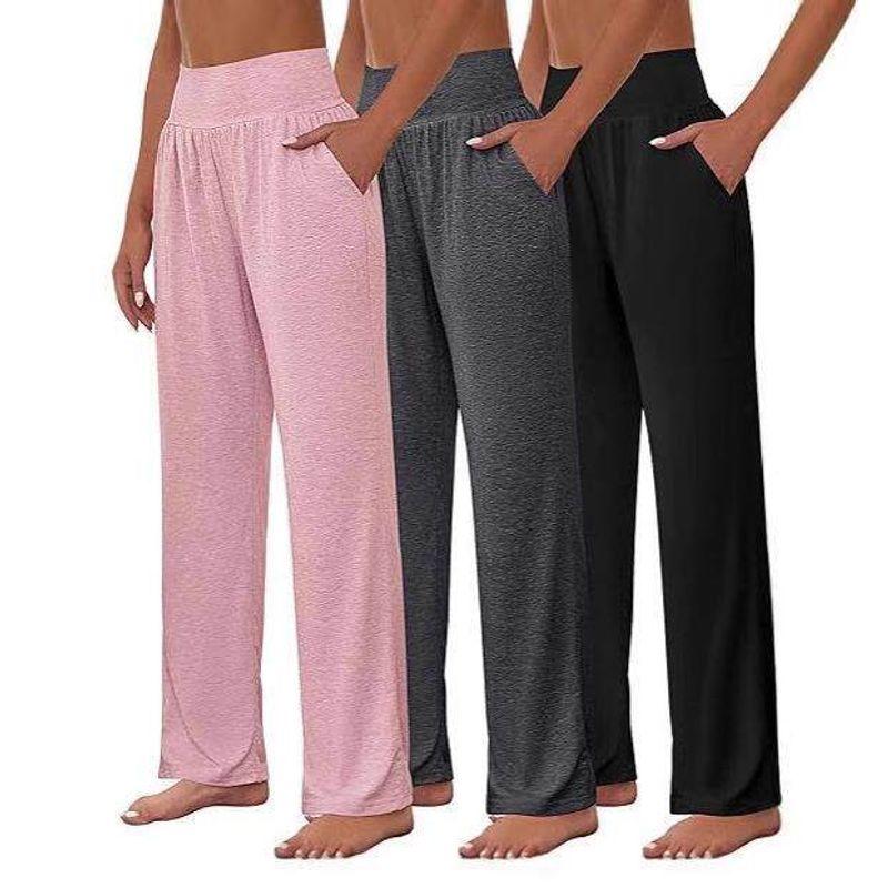 

Casual Comfortable Yoga Sweatpants Leisure Sports Pants Pink 2XL