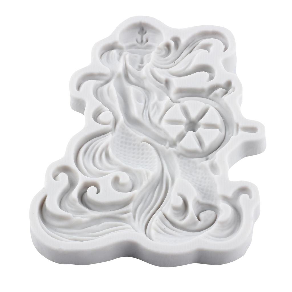 Meerjungfrau Silikonformen Meerjungfrau Fondantform Kuchen Dekorationswerkzeuge Cupcake Topper Süßigkeiten Schokolade Gumpaste Form