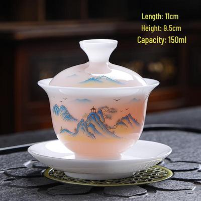 Dehua Keramik Tausend Meilen Landschaft Gaiwan