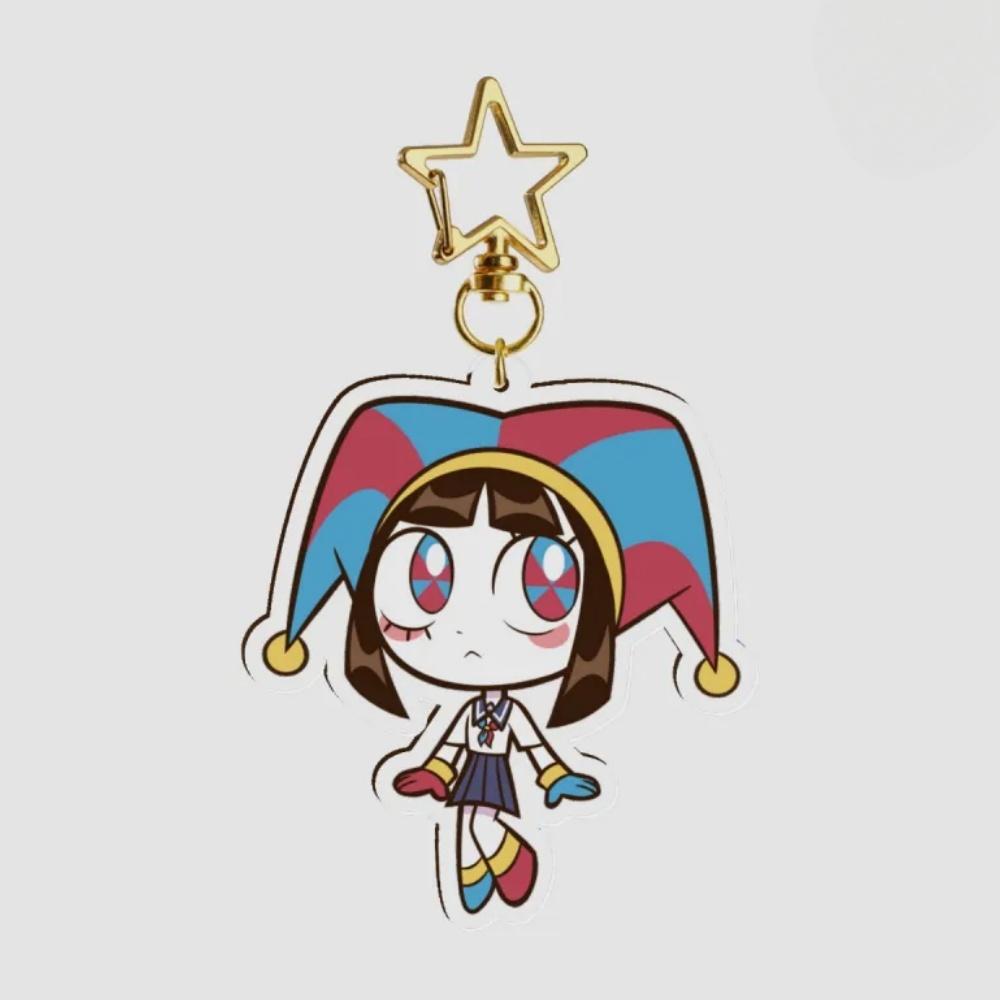 Anime Peripheral Acrylic KeyChain for TADC Pomni Jax Ragatha Gangle Zooble Kinger Gummigoo Creativity Backpack Accessories