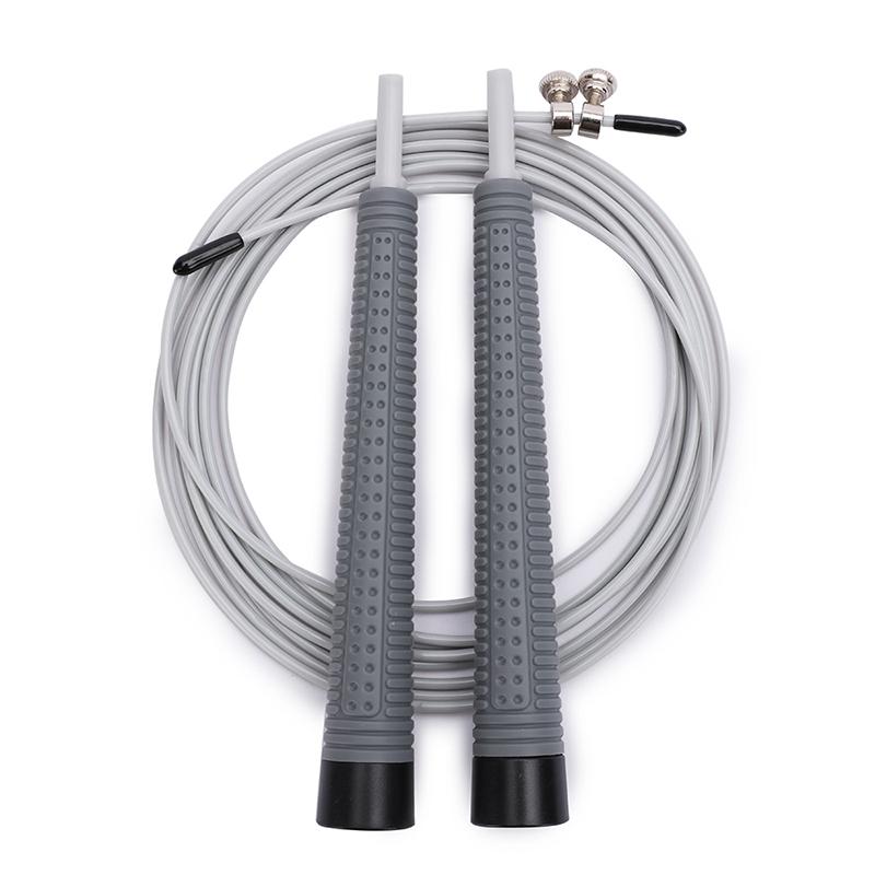 Silicone Handle Jump Rope Fitness PVC Sports Steel Wire Skipping Ropes Crossfit Adjustable Exercise Workout Skipping Equipment