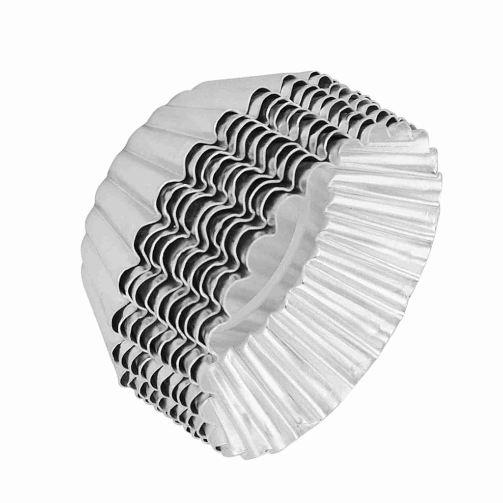 10 Pcs Egg Cake Baking Tools Aluminum Alloy Mold 70mm Bakeware Kitchen Pastry Set for , Fondant Cakes, Sugar Paste and Practical Skill Improvem