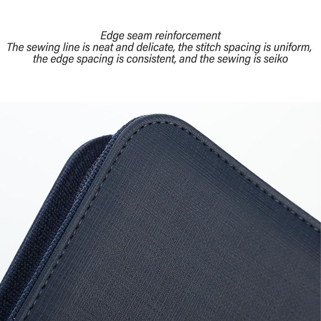 Trading Card Binder 4 Pockets Holds Up to 160 Cards PU Leather Mesh Type Photo Card Storage Book Blue