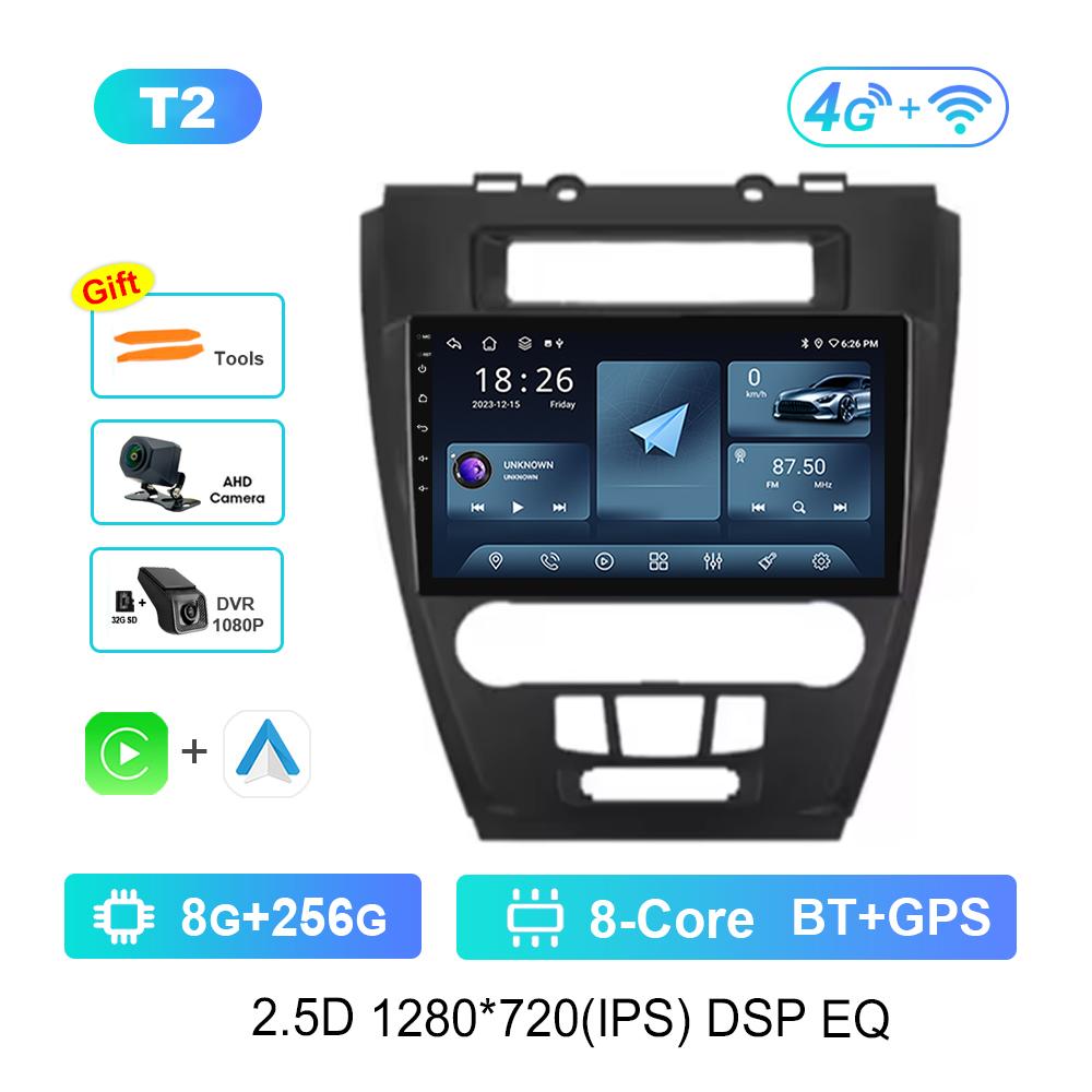 Car Radio Multimedia Player Android System 9'' for Ford Fusion Mondeo Mustang 2009 - 2012 WiFi DSP Stereo GPS Navi 4G HD Screen