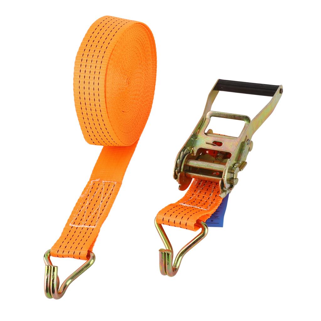 15M Car Tie Down Straps Heavy Duty 6613.86 Lbs Strength Double Row Hooks Fastening Straps Tightener for Truck Trailer Cargo Bundling