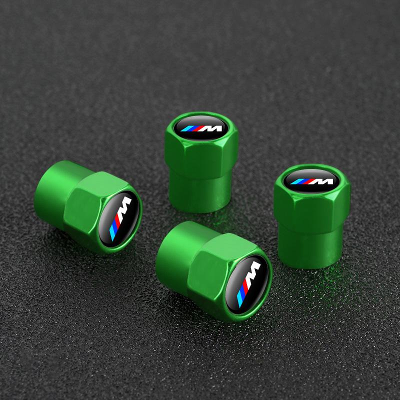 YMZD7 4Pcs Car Styling Wheel Tire Valve Caps Cover For BMW M Sports E36 E39 E46 E60 E90 E90 F10 F30 G20 G21 G30 G11 F15 X5 Accessories