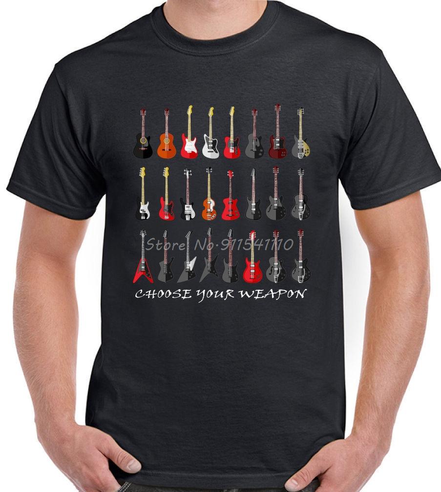 Funny Guitar Electric Acoustic Bass Strings Guitarist T-Shirt. Summer Cotton Short Sleeve O-Neck Mens T Shirt