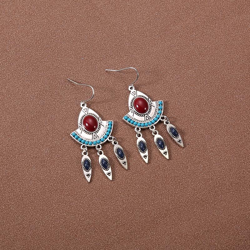 Handmade Retro Bohemian Ethnic Tassel Earrings for Women, Long Thai Style