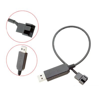 Usb To 4Pin Pwm 5V To 12V Boost Line Usb Sleeved Pc Fan Power Adapter Connector Converter Cable For Pc Cooling Fans Cooler