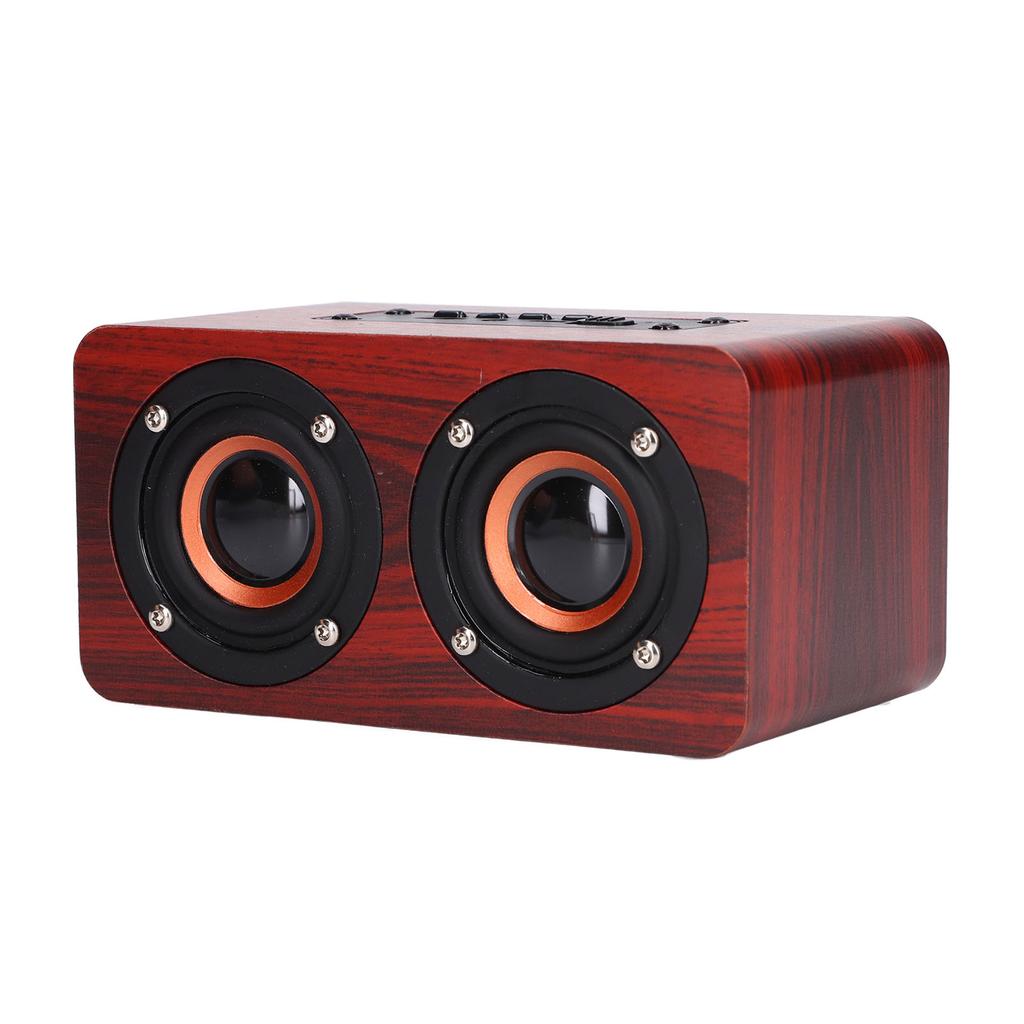 Speaker Portable Red Dual Speakers Voice Call Usb Charging Wooden Speaker Subwoofer