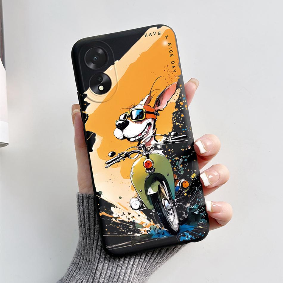For Oppo A18 A38 Case Cute Bear Frog Cartoon Soft Silicon Phone Case For Oppo A38 4G A 38 OppoA38 CPH2579 6.56" Back Cover Capas
