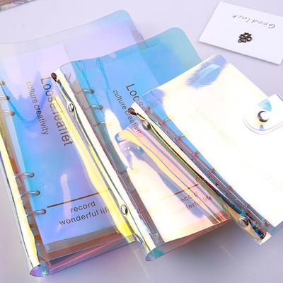 A5 A6 A7 průhledný PVC laserový obal na notebook Volný diář cívka kroužkový pořadač výplň Papír Samostatný plánovač Psací potřeby Obal diáře