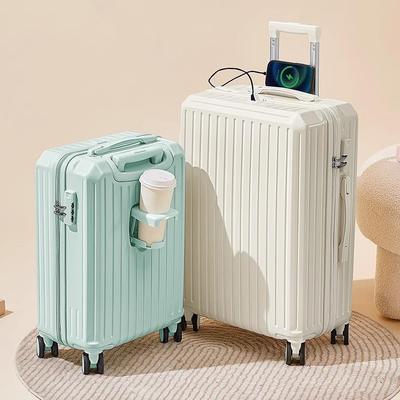 26-Inch Multifunctional Suitcase with Universal Wheels and Combination Lock