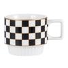 Retro Geometric Plaid Ceramic Coffee Mug Ceramic Cup Home Creative Personality Couple Coffee Mug Desktop Decorative Tableware