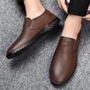 Leather shoes men's new casual leather shoes men's British business leather shoes work dad shoes driving shoes men's shoes