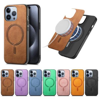 Hülle für iPhone 16 Pro Max Luxus Business Leder Panel für Magsafe Magnetisches kabelloses Laden Stoßfeste Hülle für iPhone 16pro 16 Plus