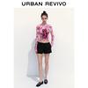 UR Women's Tie-Dye Graffiti Patchwork Ultra Short T-Shirt