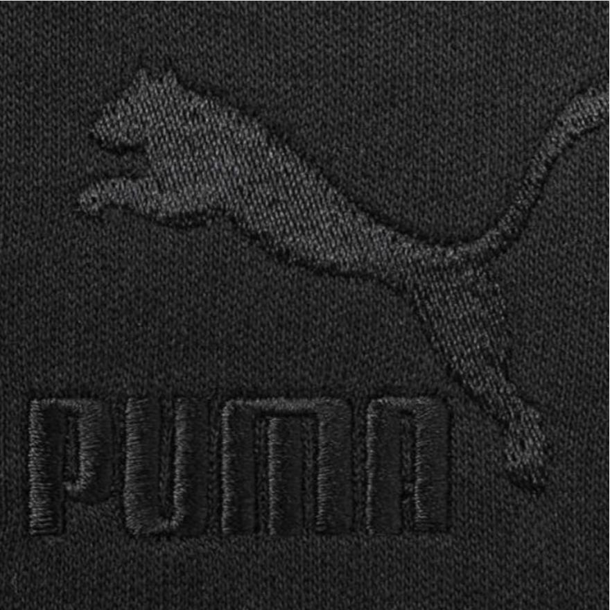 Puma Melody Logo Pullover Crewneck Long Sleeve Sweatshirt Unisex Sweatshirt Black 631070-01