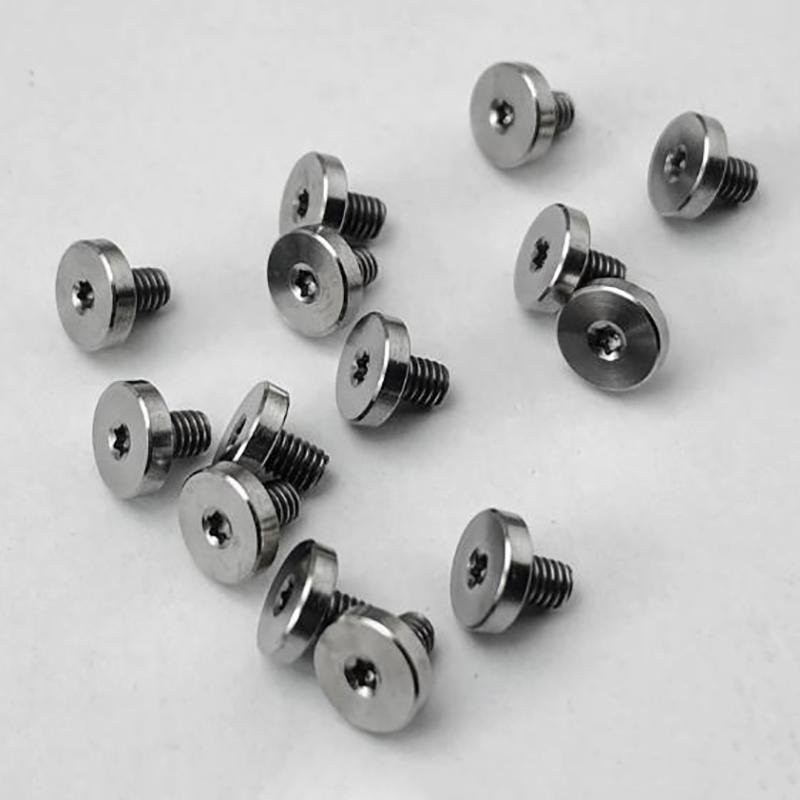 4Pcs Titanium Alloy Thread M3 Flat Head Screw For Knife Handle T8 Torx Flat Head Screws Nails DIY Spindle Titanium Alloy Screw