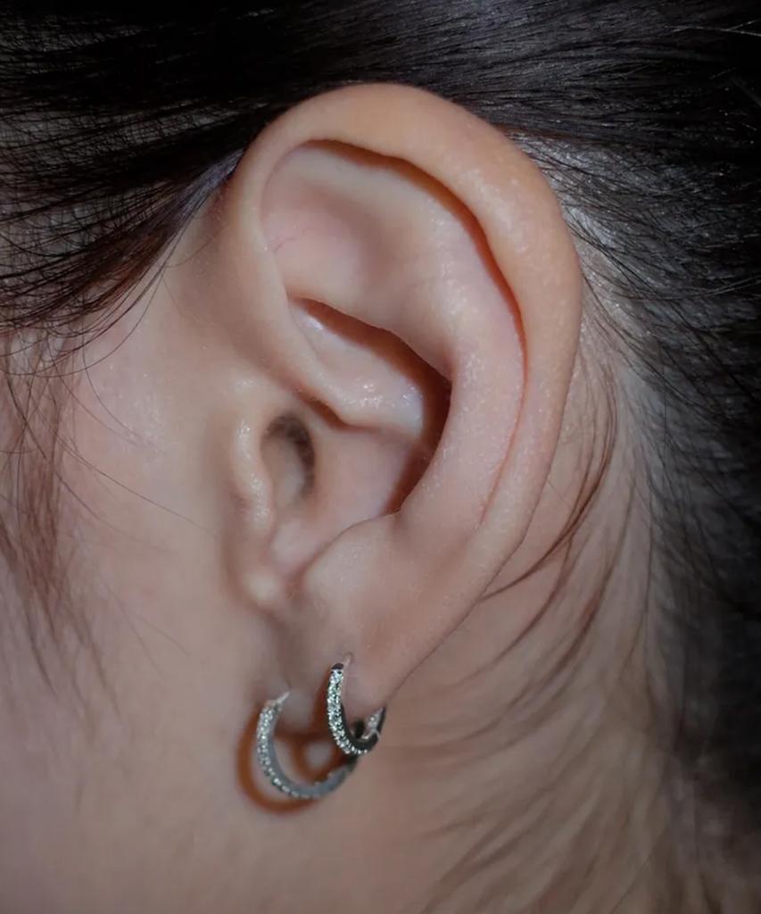 Iamj [925 Silver] 1.6 Basic Cubic Ring Earrings (3 Types)