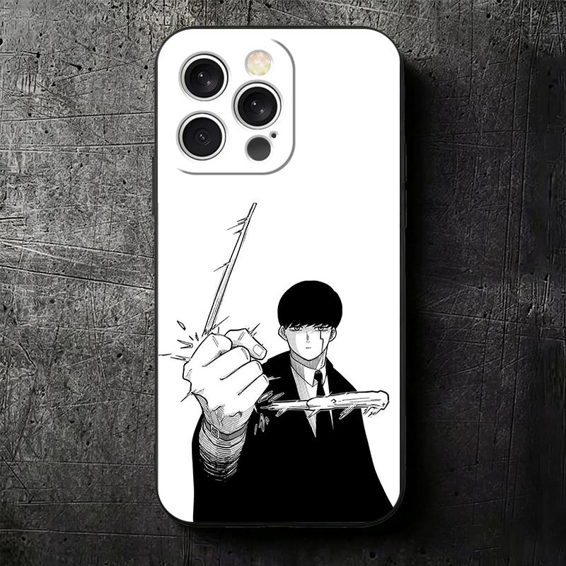 Mashle Magic And Muscles Anime Soft Phone Case for iPhone 16 16E 17 Air 15 Pro Max 14 Plus 13 Mini 11 12 7 Black Cover Back Shel