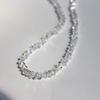 Mulit-cut Glass Crystal Irregular Beaded Choker Necklace for Women Transparent Vintage Collarbone Collar Neck Fashion Jewelry