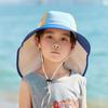 With Neck Flap Strap Baby Sun Hat UV Protection Bucket Hat New Beach Hats  Kids