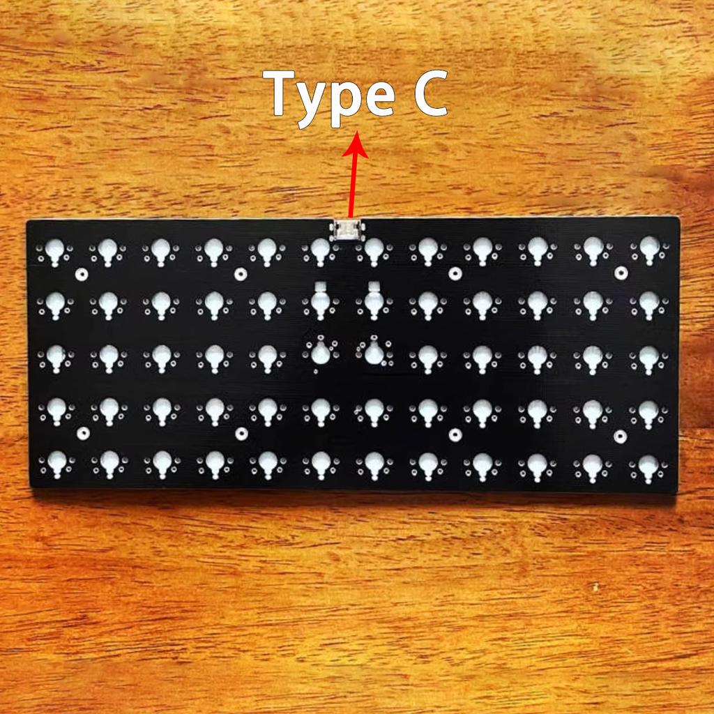 Custom P60A Planck Preonic 60% Low Profile Keyboard Kit, Wired Type-C RGB QMK VIAL Programmable, Mechanical DIY Gift