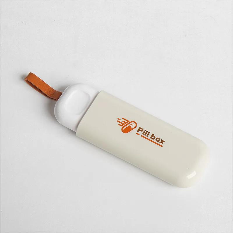 

Мини-таблетница в скандинавском стиле, коробка для хранения, 3 сетки, портативный футляр для таблеток, дорожные принадлежности, таблетница, день выдачи лекарств бежевый