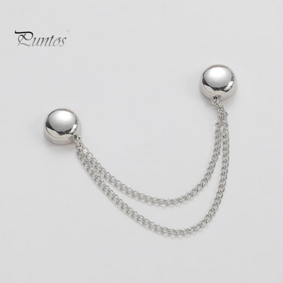 2 Stück Multifunktions-Magnet-Kleiderclip mit Kette, Mehrzweck-Clip aus Metall ohne Stift, Magnetstift zur Befestigung von Kleidung, Schals, Hosenbeinen und Manschetten