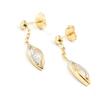 Altesse [G2297] - Two-tone 'Câlin' Gold Plated Earrings
