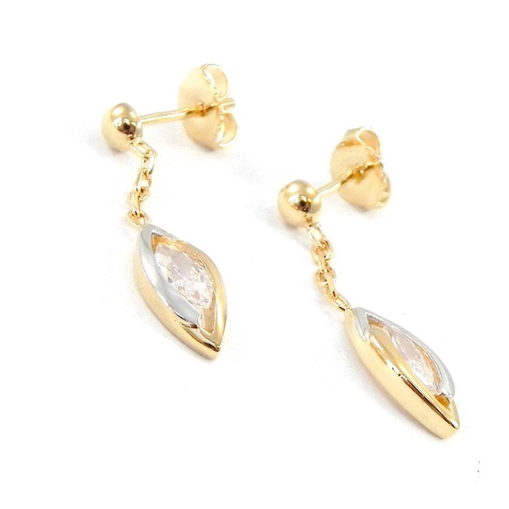 Altesse [G2297] - Two-tone 'Câlin' Gold Plated Earrings