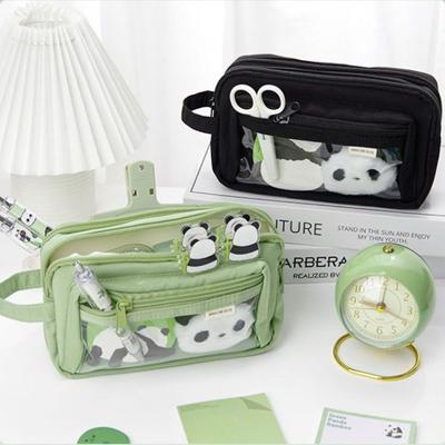 Cosmetic Pouch Aesthetic Pencil Bag Large Capacity Pencil Holder Simple Stationery Pouch  Student