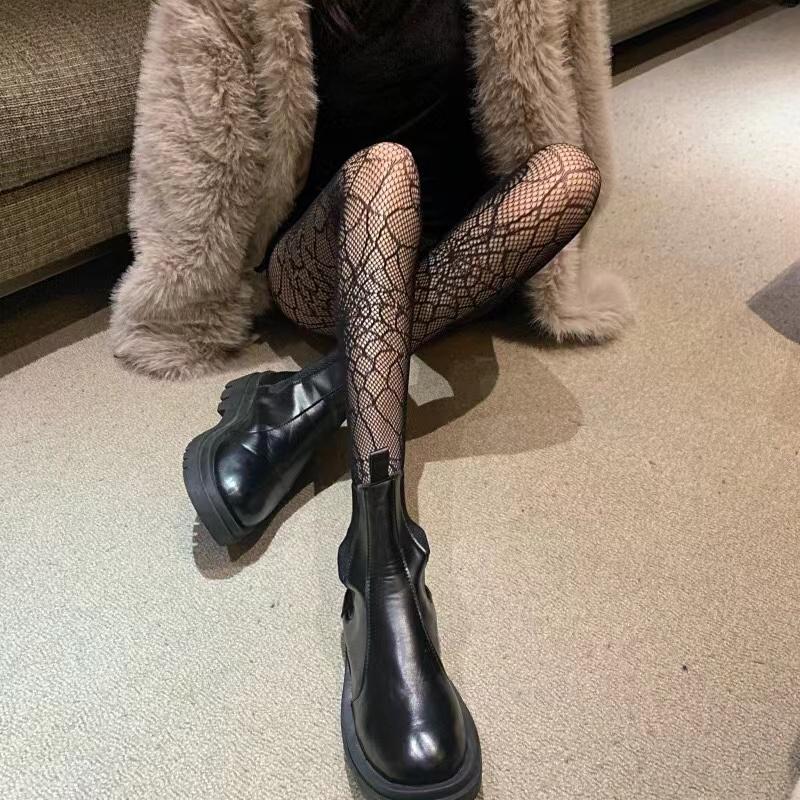 Sexy Netzstrümpfe Schwarz Lolita Body Hohe Socken Kawaii Lange Netzstrumpfhosen Netzstrumpfhosen Dessous Haut JK Taille Strumpfwaren