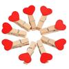 50pcs 3cm Mini Photo Clip Colorful Heart-Shaped Small Wooden Clip Creative Clip Photo Home Decoration Cartoon Handicraft
