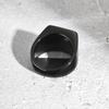 Vnox Anello Sigillo Quadrato con Top Smaltato da 14 mm per Uomini Ragazzi, Acciaio Inossidabile Nero con Timbro Superiore Smaltato, Anello Maschile Semplice Punk