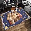 Autumnal Hedgehog Family Office Rug Chair Mat, Entryway Carpet, Suitable for Front Door, Bedroom, Living Room, Desk, Holiday Gift