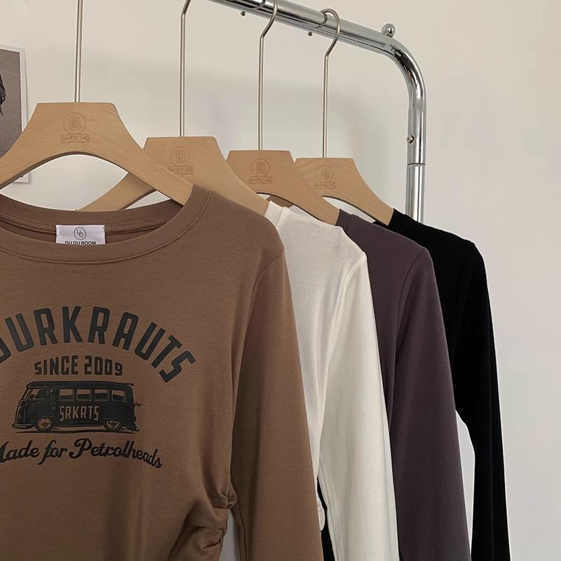 Women's Sweet & Spicy Long-Sleeve Chic T-Shirt - Slimming Spring/Autumn Design