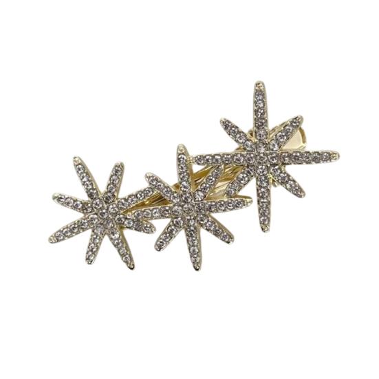 Decorative Hairpin, Rhinestones Eight-Pointed Star Design Hair Clip, No Damage Side Bang Hair Pin, Versatile Style Hair Accessory