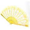 European Hand Lace   Flower Gilding Folding Fan Dancing Party Fan(lake blue)