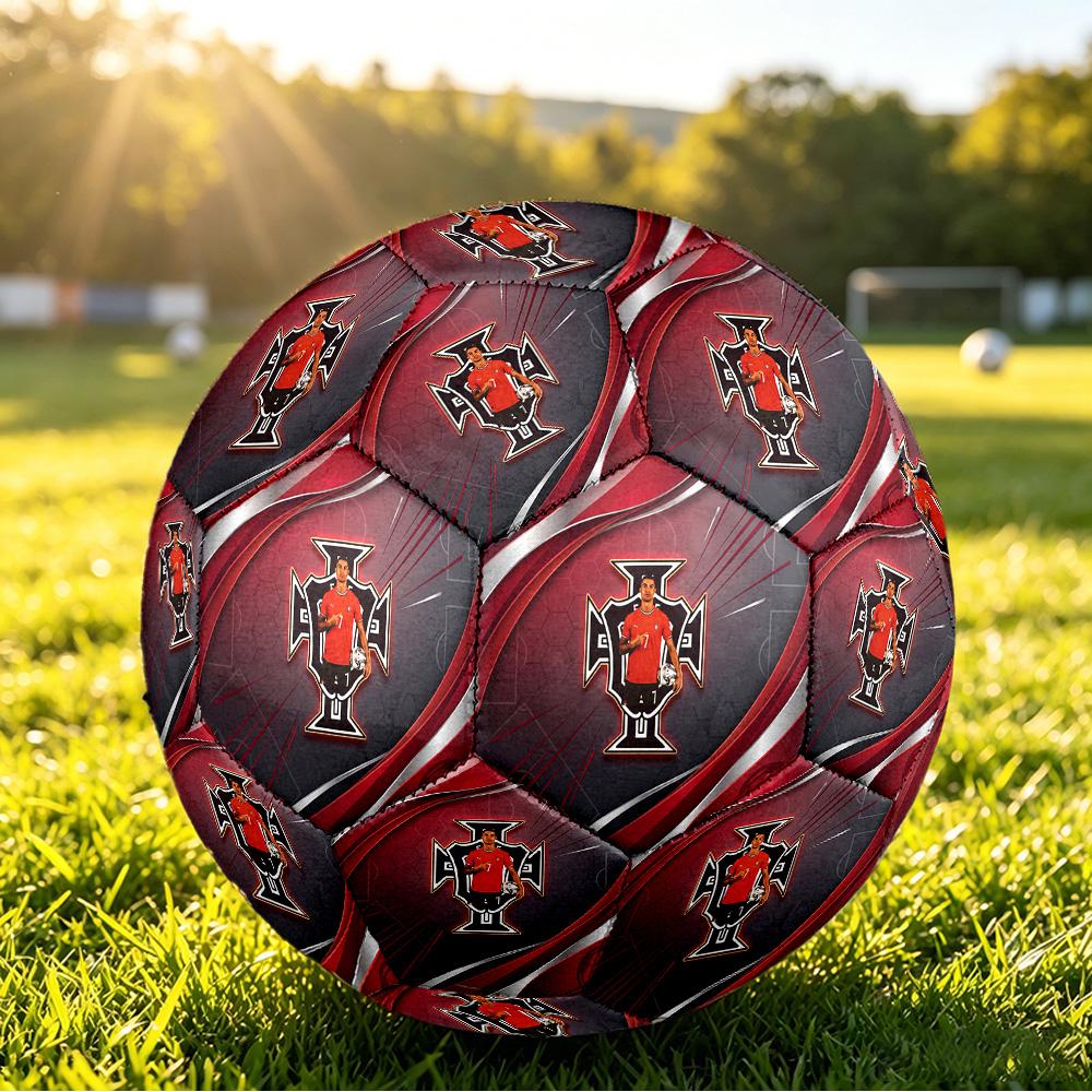 Pallone da Calcio Stampato Portogallo Taglia 5 Resistente all'Usura Standard Pallone da Allenamento per Adulti Regalo per tifosi per Partite Indoor Outdoor Sport