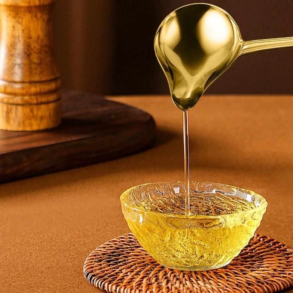 Long Handle Stainless Steel Soup Spoon Duckbill Shape Mirror Polishing Soup Ladle Rust Prevention Sauce Spoon for 2pcs