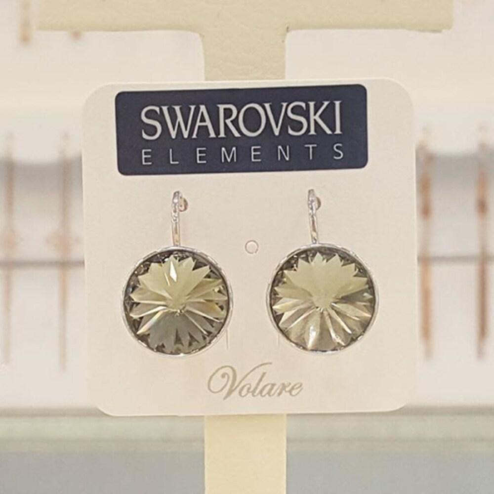 Volare Save Zone 01 Spangle Black Dia One-Touch Earrings Le438 (15805542)